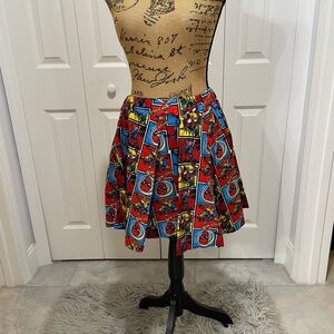 Handmade Spider-Man Print Skirt